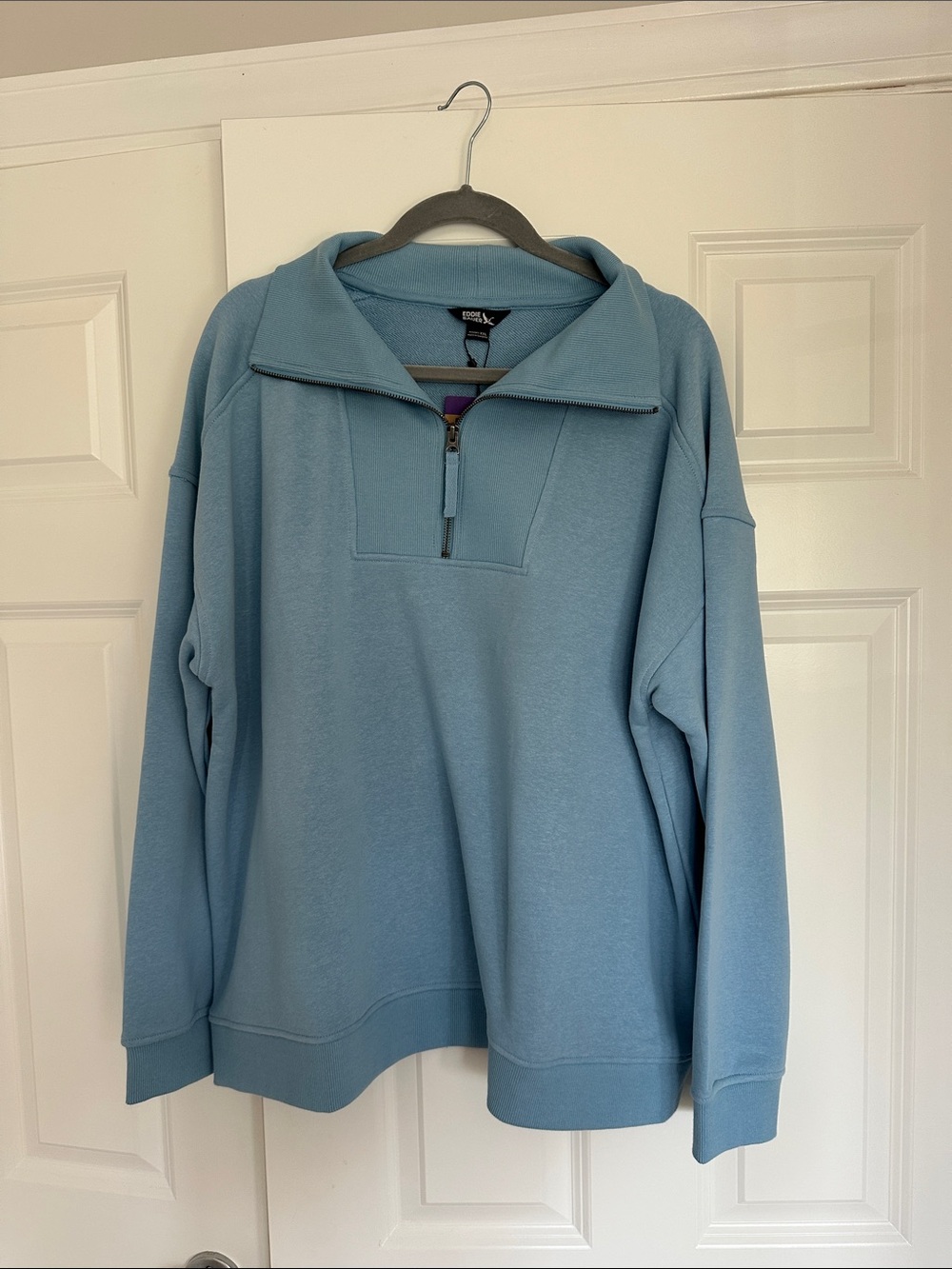 Eddie Bauer Light Blue Half-Zip Pullover New w/tags